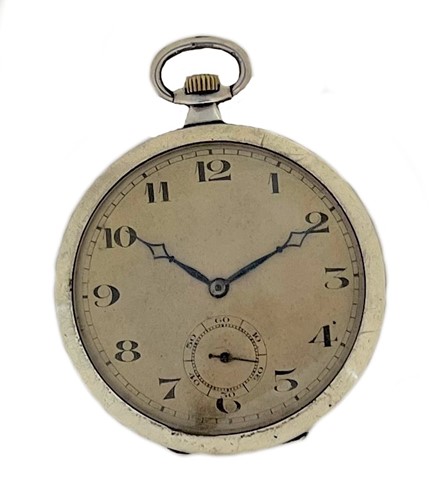 Lot 269 - Cyma, La Chaux-de-Fonds - A Sterling silver open faced dress pocket watch