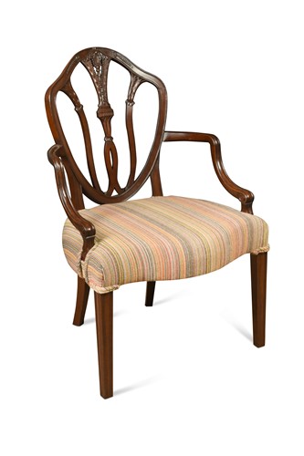 Lot 454 - A late 19th century Hepplewhite style mahogany...