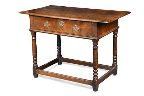 Lot 106 - An oak side table, early 18th century