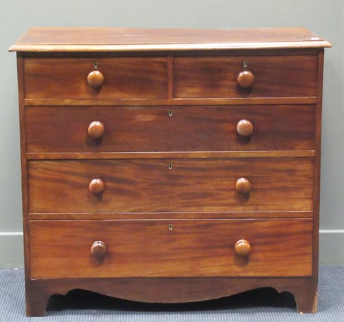 Lot 356 - A 19th century mahogany chest of two short...