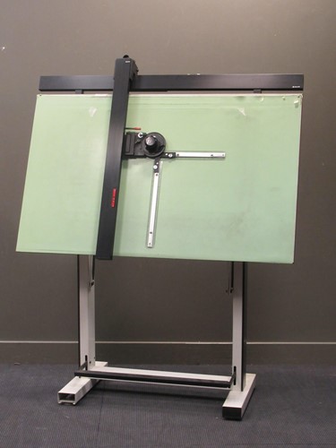 Lot 279 - Architects adjustable drawing table, drawing...