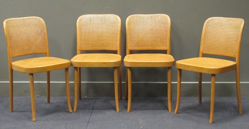 Lot 371 - A set of four 20th century Dinette bentwood...