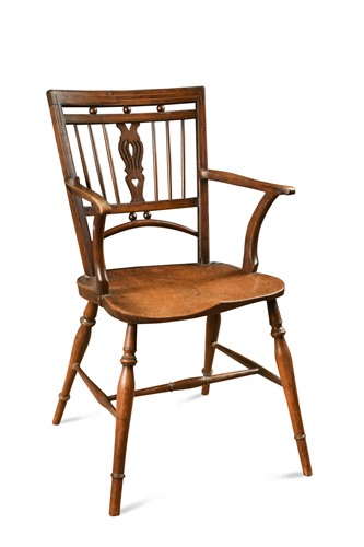 Lot 117 - A Mendlesham type armchair, early 19th century