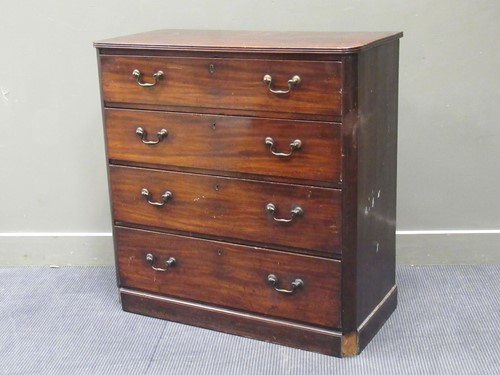 Lot 362 - 19th century mahogany chest of drawers, 99 x...