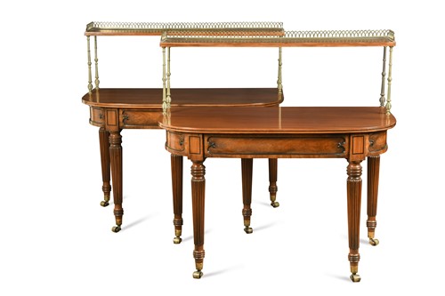 Lot 336 - A pair of George IV mahogany side tables