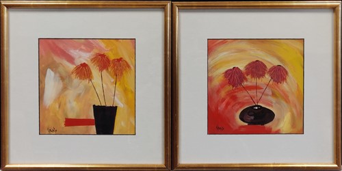 Lot 283 - Clemente Mimun Gold I and Gold II (a pair) oil...