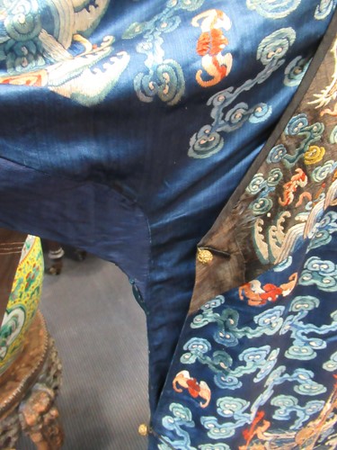 Lot 62 - A Chinese Kesi dragon robe, late Qing Dynasty