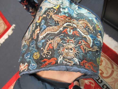 Lot 62 - A Chinese Kesi dragon robe, late Qing Dynasty