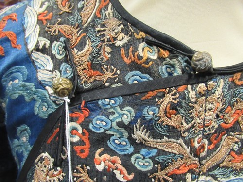 Lot 62 - A Chinese Kesi dragon robe, late Qing Dynasty