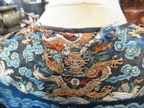 Lot 62 - A Chinese Kesi dragon robe, late Qing Dynasty