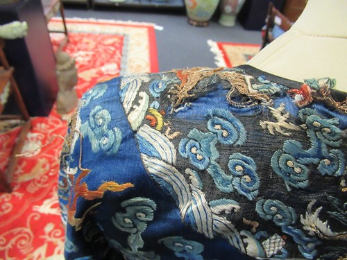 Lot 62 - A Chinese Kesi dragon robe, late Qing Dynasty