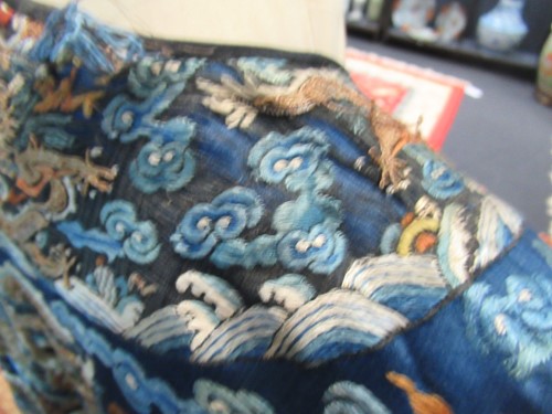 Lot 62 - A Chinese Kesi dragon robe, late Qing Dynasty