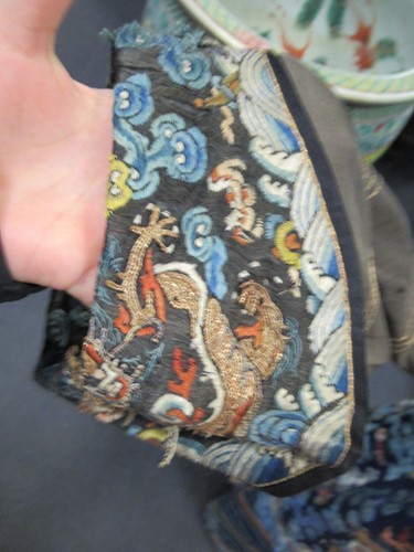 Lot 62 - A Chinese Kesi dragon robe, late Qing Dynasty