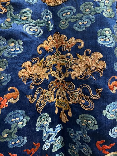 Lot 62 - A Chinese Kesi dragon robe, late Qing Dynasty