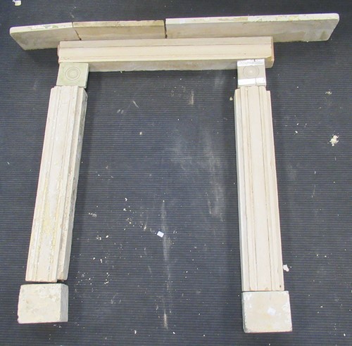 Lot 477 - A George III stone fireplace surround, the...