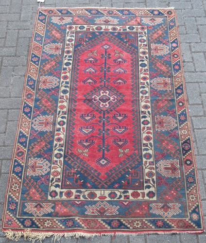 Lot 506 - A caucasian rug, 185 x 123cm