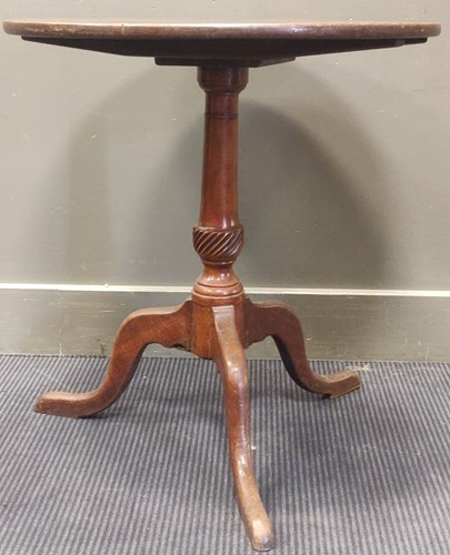 Lot 401 - A George III style mahogany and oak tripod...