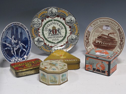 Lot 45 - Amsterdam 1928 Olympics Dutch souvenir plate,...