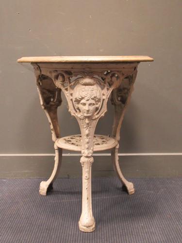 Lot 1000 - A 20th century white painted cast iron...