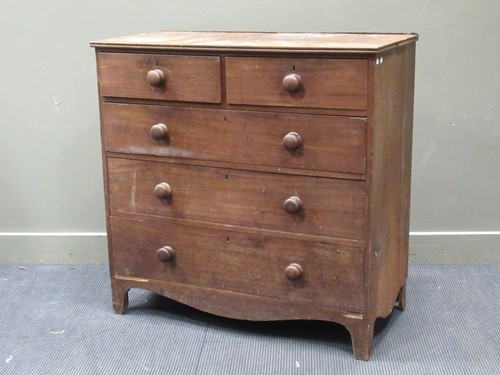 Lot 346 - A 19th century mahogany chest of two short...