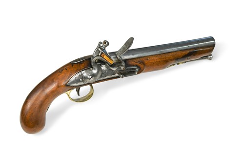 Lot 143 - An English 1796 pattern 10 bore Tower flintlock heavy dragoon pistol