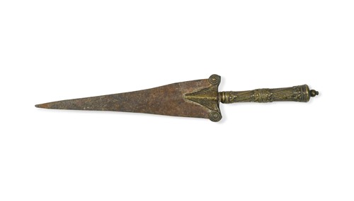 Lot 227 - An iron bladed dagger