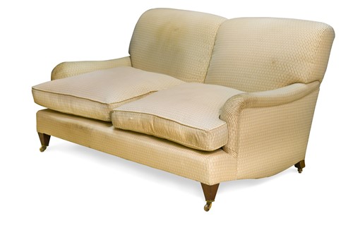 Lot 383 - A Howard style two-seater sofa, 20th century