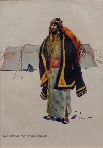 Lot 242 - A group of 16 framed colour costume prints of...