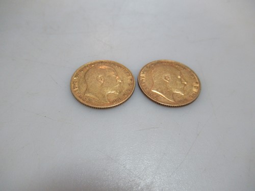 Lot 145 - Edward VII, Two half Sovereigns, 1902 and 1908