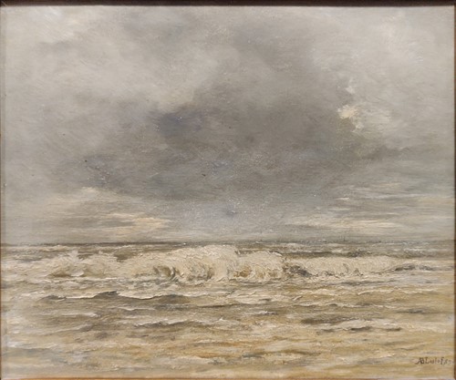 Lot 276 - AB Lulofs A 19th century seascape in an...