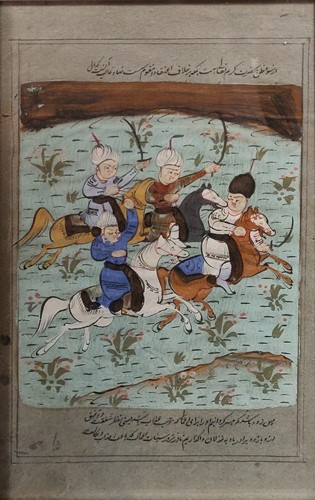 Lot 304 - Persian School, Horses and Riders, ink and...