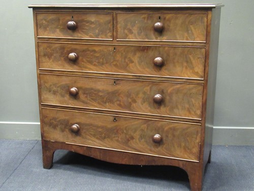 Lot 355 - A Regency mahogany chest of two short over...