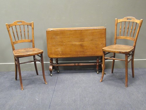 Lot 329 - A late 19th century oak Sutherland table,...
