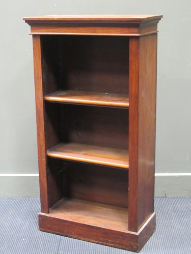 Lot 407 - A 20th century mahogany open bookcase with...