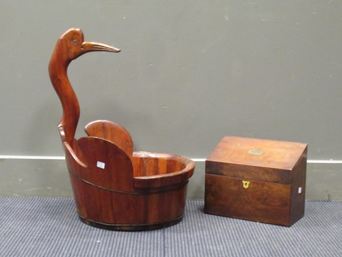 Lot 134 - A 19th century mahogany desk box, together...