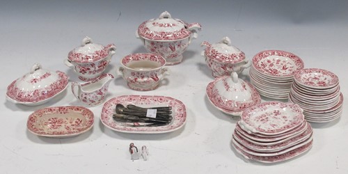 Lot 54 - A Victorian Staffordshire printed pattern...