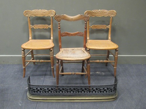 Lot 502 - A pair of caned and carved William IV style...