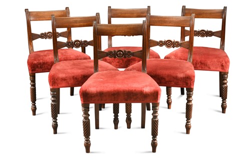 Lot 285 - A set of Regency mahogany dining chairs