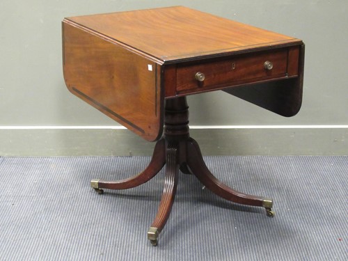 Lot 300 - A Regency Gillows type Pembroke table, 72 x 56...