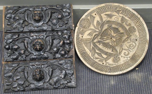 Lot 74 - A large Victorian treen mould 34cm diameter...