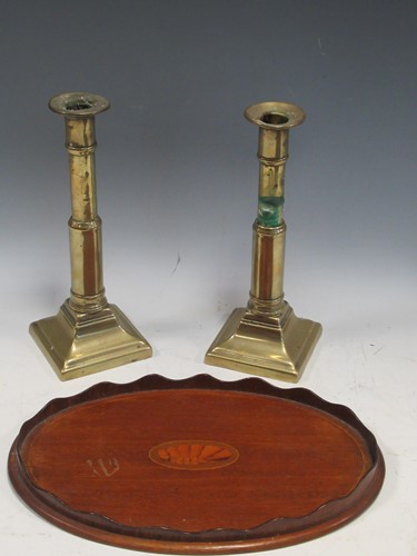 Lot 52 - A pair of George III brass telescopic...