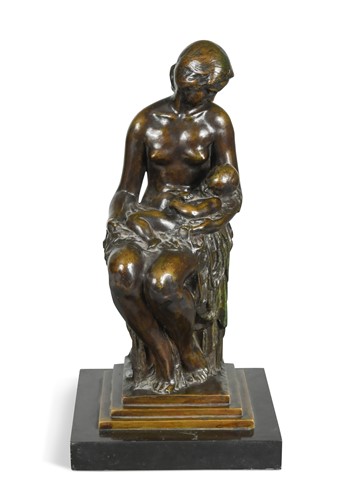 Lot 106 - Mario Korbel (1882-1954), a patinated bronze figural group