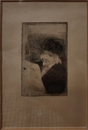 Lot 217 - Felicien Rops (French 1833 - 1898) Tete De...