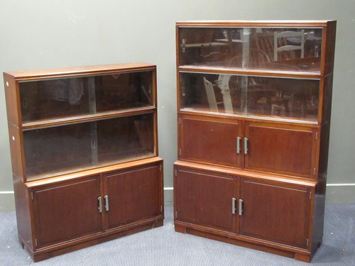 Lot 307 - Two Art Deco modular mahogany bookcases by...