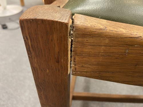 Lot 221 - A set of six Heal's oak dining chairs, circa 1930