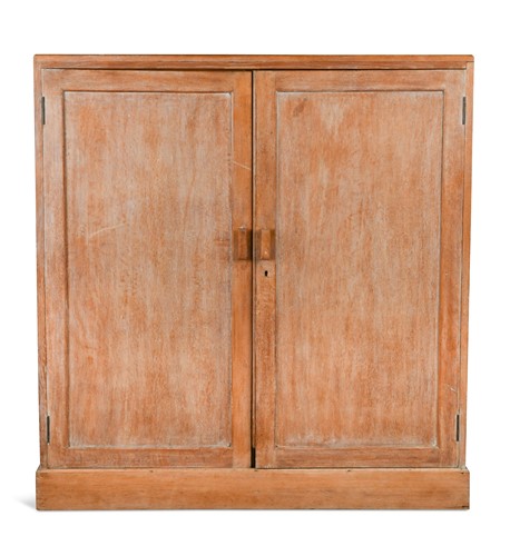 Lot 228 - An Art Deco limed oak cupboard, circa 1930s
