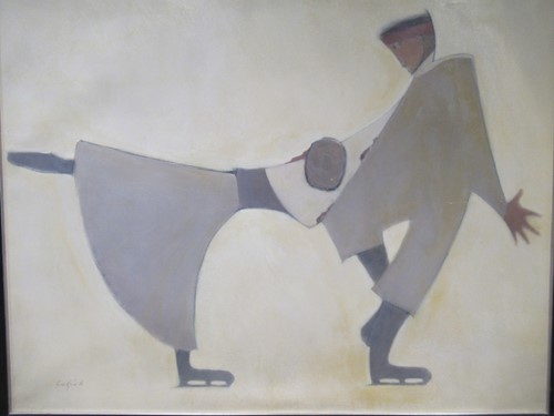Lot 230 - Sarah Coghill. Skaters, signed and dated 93 to...