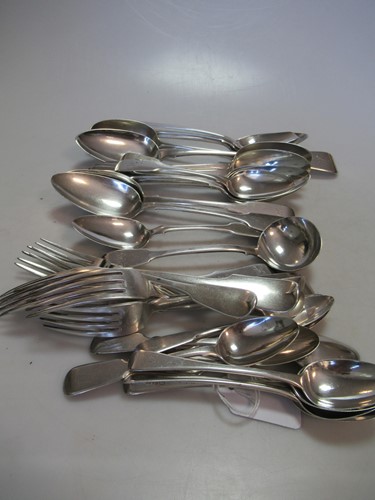 Lot 182 - A quantity of mixed silver flatware, 53.8ozt...