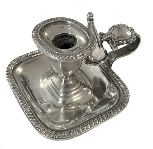 Lot 415 - An Edward VII silver chamberstick