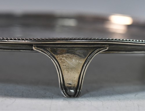 Lot 470 - A George III 18th century silver waiter